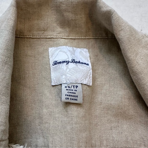 TOMMY BAHAMA Two Palms 100% Linen Raw Edge Jacket * SZ  XS - Picture 4 of 16